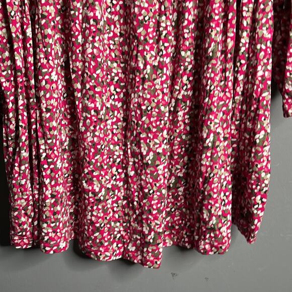 Lane Bryant Pink Polka Dot Off Shoulder Flowy Top Size 18/20 - Picture 3 of 9